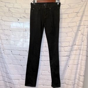 Mother The Rascal Into The Night Black Skinny Jeans Size 24 Great Condition